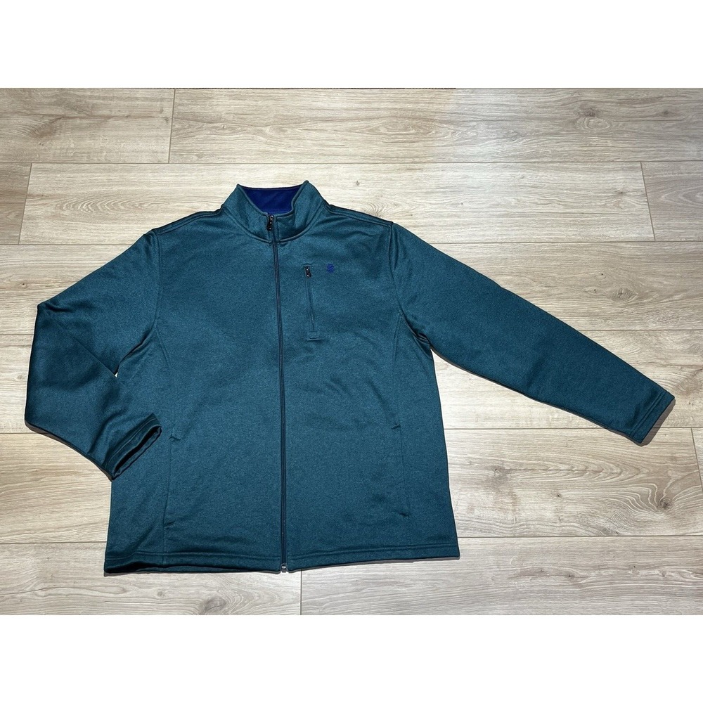 IZOD‎ Men's Performance Full Zip Jacket Large Advantage Natural Stretch Green